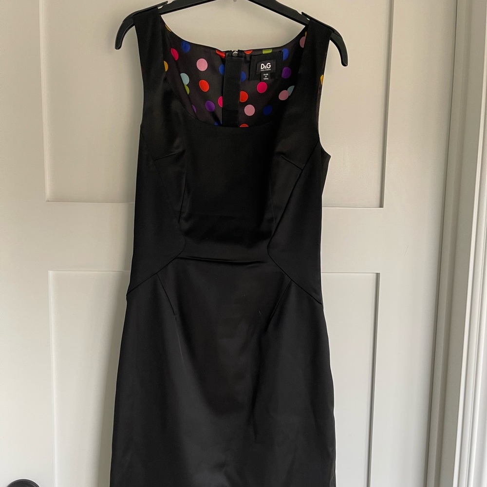 Dolce & Gabbana Black Satin Dress